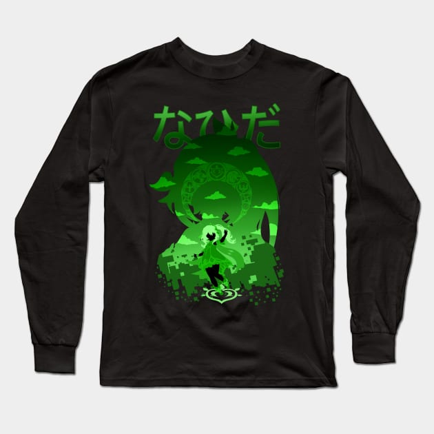 GENSHIN IMPACT NAHIDA SILLHOUTE Long Sleeve T-Shirt by Minami14R